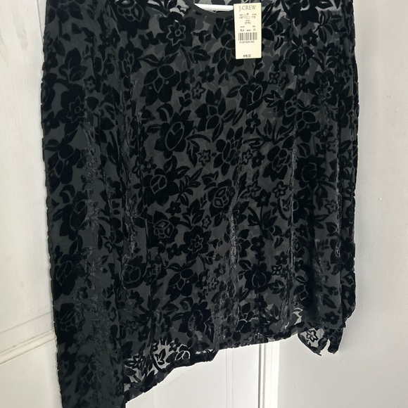 NWT stunning  velvet embossed sheer top. find from Vintage J.Crew look book. - Picture 2 of 2